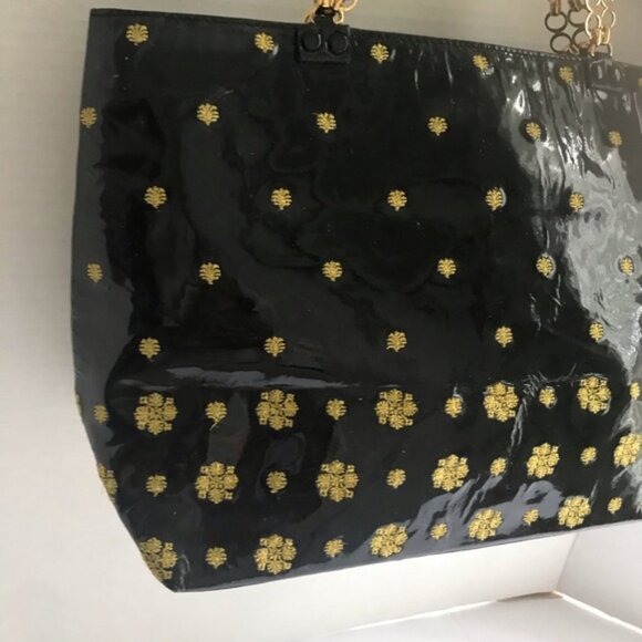 Adrienne Vittadini Vintage ‘90s Tote Shoulder Bag Chain Strap Floral Embroidered - Picture 4 of 8